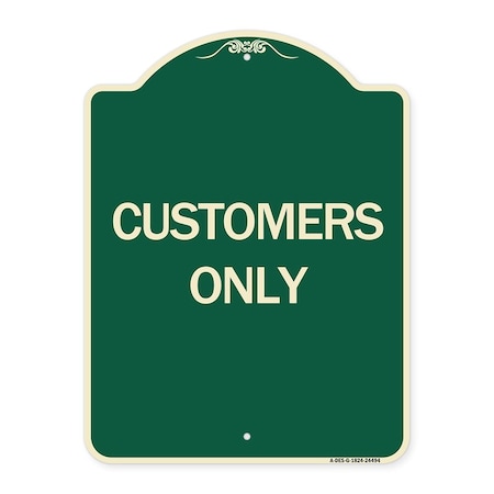 Signmission Designer Series Customers Only, Green & Tan Heavy-Gauge Aluminum Sign, 24" x 18", G-1824-24494 A-DES-G-1824-24494